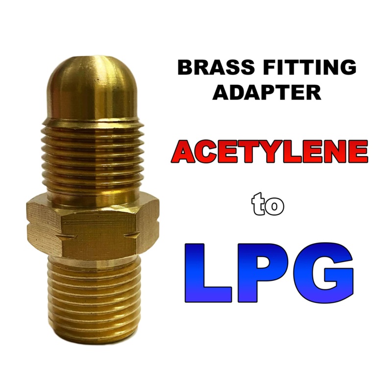 Acetylene to LPG Adapter / Adaptor Brass Fitting for Welding & Cutting Outfit