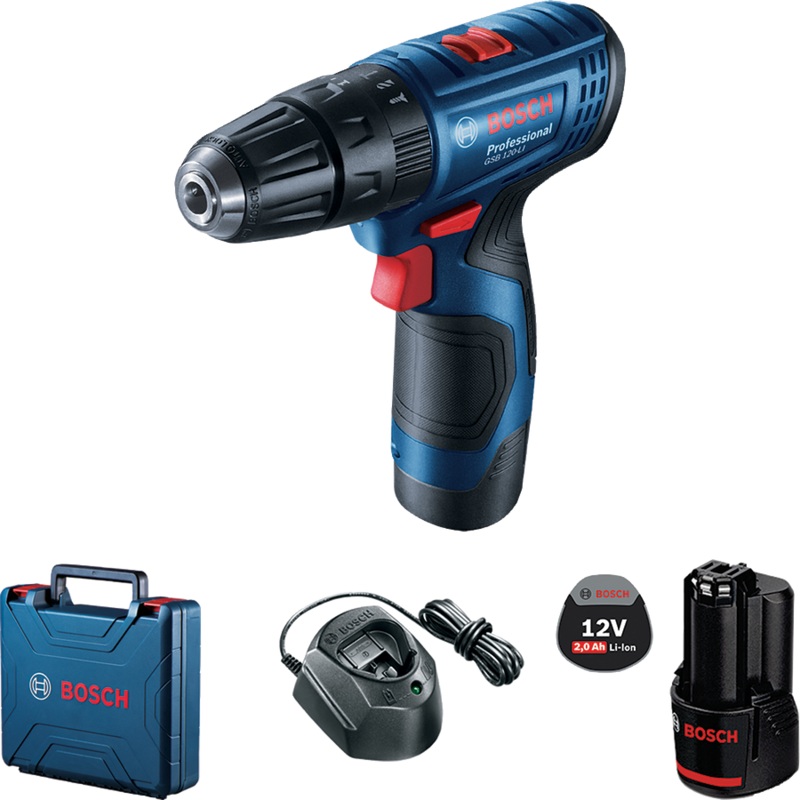 Bosch GSB 120-LI Cordless Impact Drill / Driver (12 Volts) [Two Battery Kit]