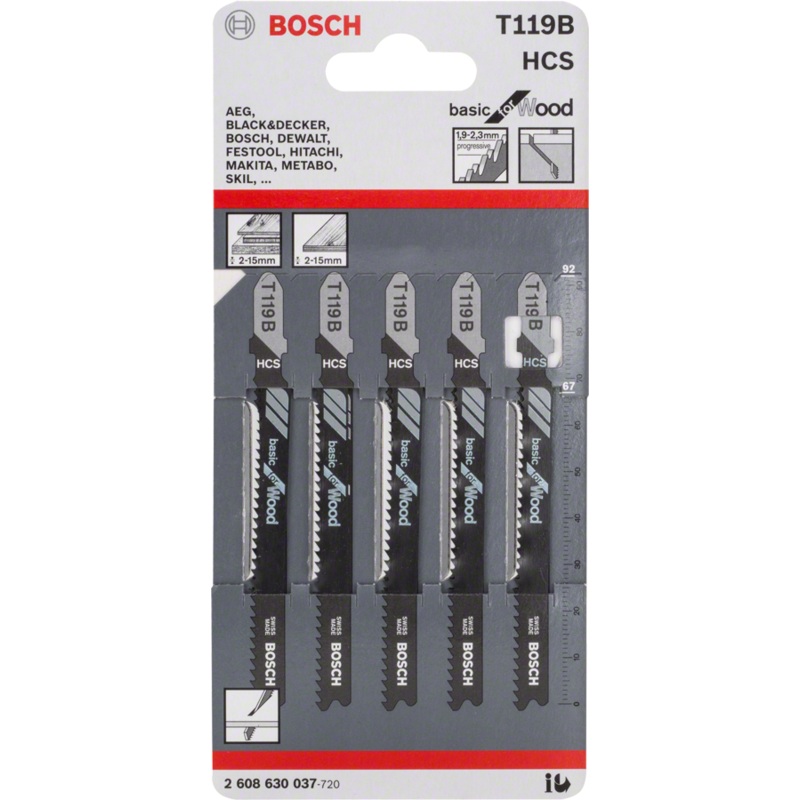 Bosch T119B Jigsaw Blade (Wood)