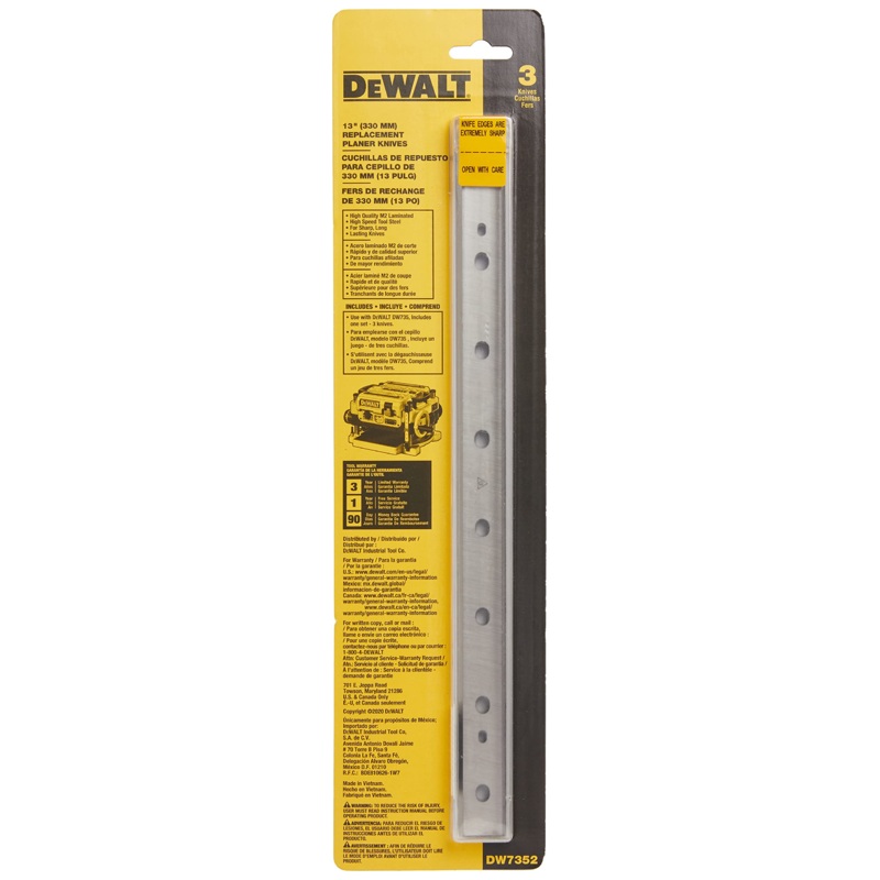 Dewalt 3 Pcs Replaceable Thickness Planer Blade 13″ for DW735 (DW7352)
