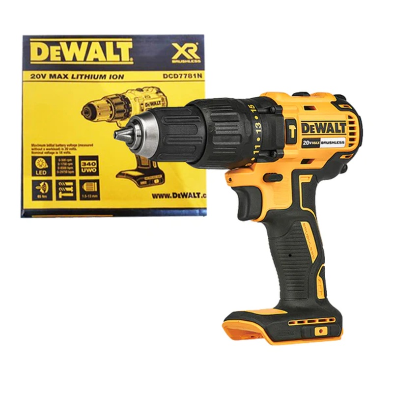 Dewalt DCD7781N 20V Cordless Brushless Hammer Drill 13mm (Bare Tool)