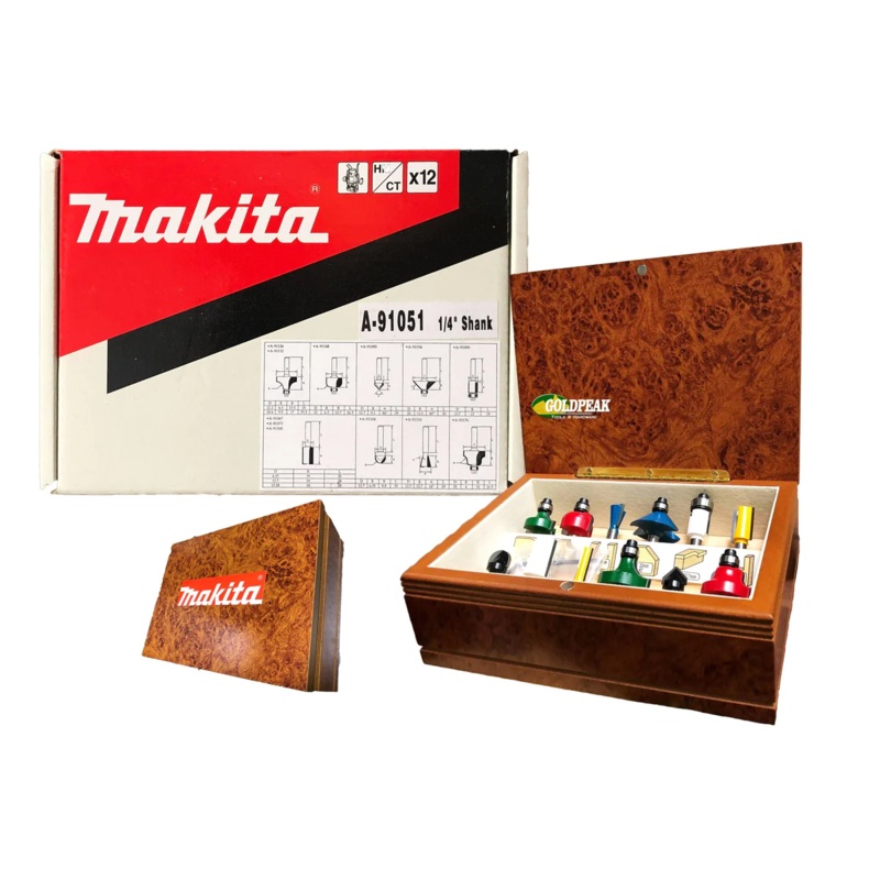 Makita A-91051 12 Pcs Router Bit Set