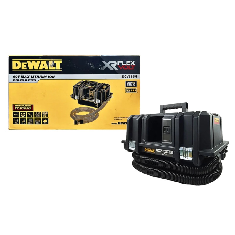 Dewalt DCV585N 60V Flexvolt Cordless Brushless Vacuum (Wet & Dry) / Dust Extractor (Bare Tool)
