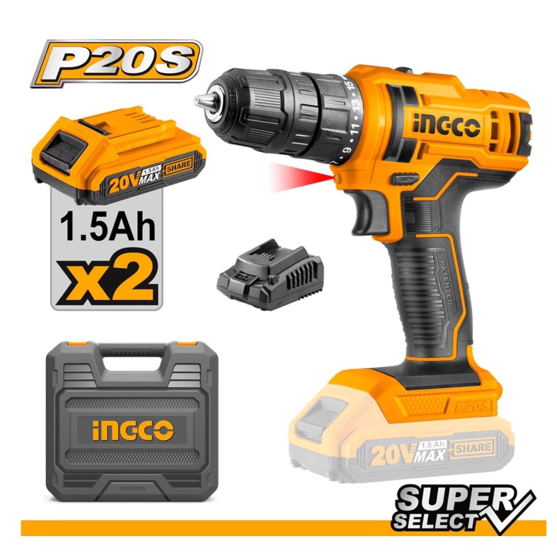 Ingco CDLI20028 Li-Ion Cordless Drill
