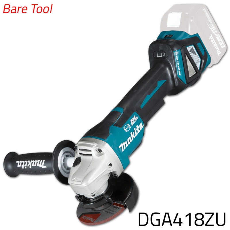 Makita DGA418ZU 18V Cordless Brushless Angle Grinder (LXT Series) [Bare Tool]