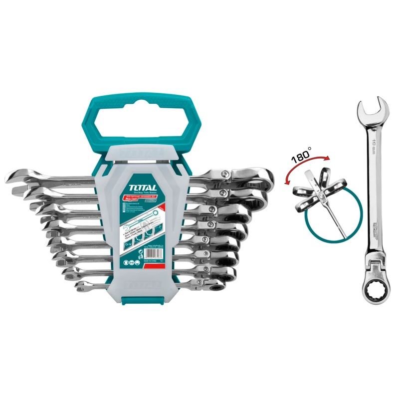 Total THT102RK586 Flexible Ratcheting Combination Wrench Set