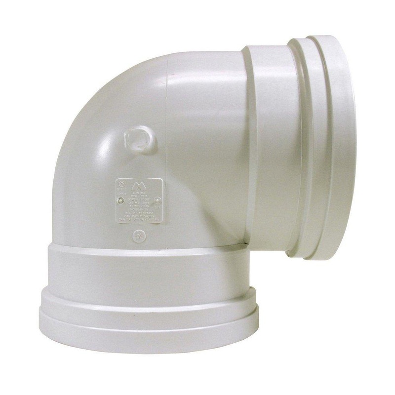 TRENCH TOUGH PLUS 8 in. Gasket 90 Degree SDR 35 Plastic Sewer Elbow | Ferguson