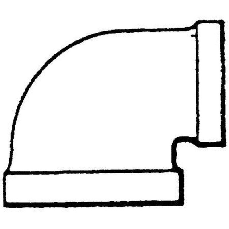 1-1/2 x 1/2 in. Threaded 150# Black Malleable Iron 90 Degree Elbow | Ferguson