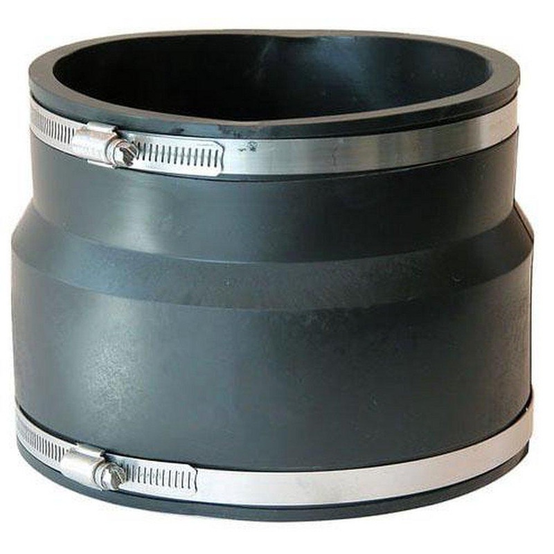 Fernco 1002 Series 10 x 8 in. Clamp Reducing Plastic Coupling with Stainless Steel Band | Ferguson