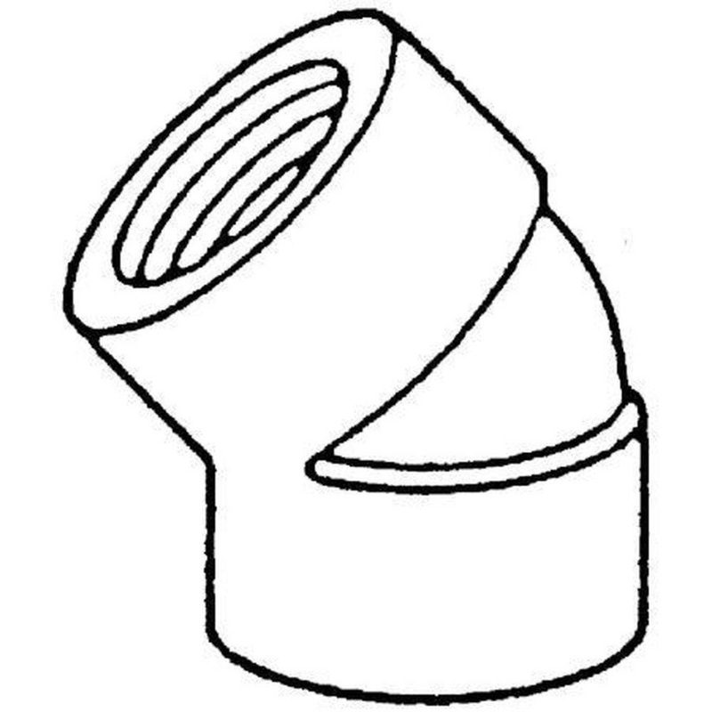 1-1/2 in. 3000# SS 316L Threaded 45 Elbow Stainless Steel | Ferguson