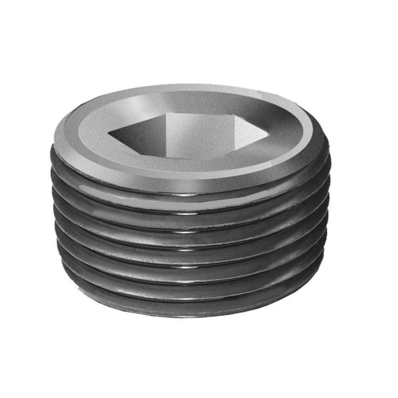 3/8 in. FNPT Domestic Countersunk Hex Socket Black Carbon Steel Plug | Ferguson