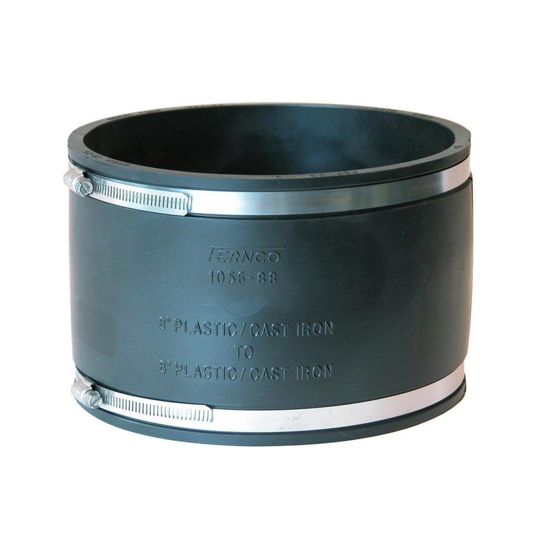 Fernco 1056 Series 8 in. Clamp Plastic Coupling with Stainless Steel Band | Ferguson