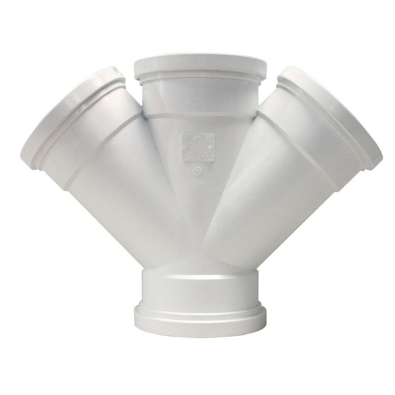 TRENCH TOUGH PLUS 6 in. Gasket PVC Sewer SDR 35 Double Wye | Ferguson