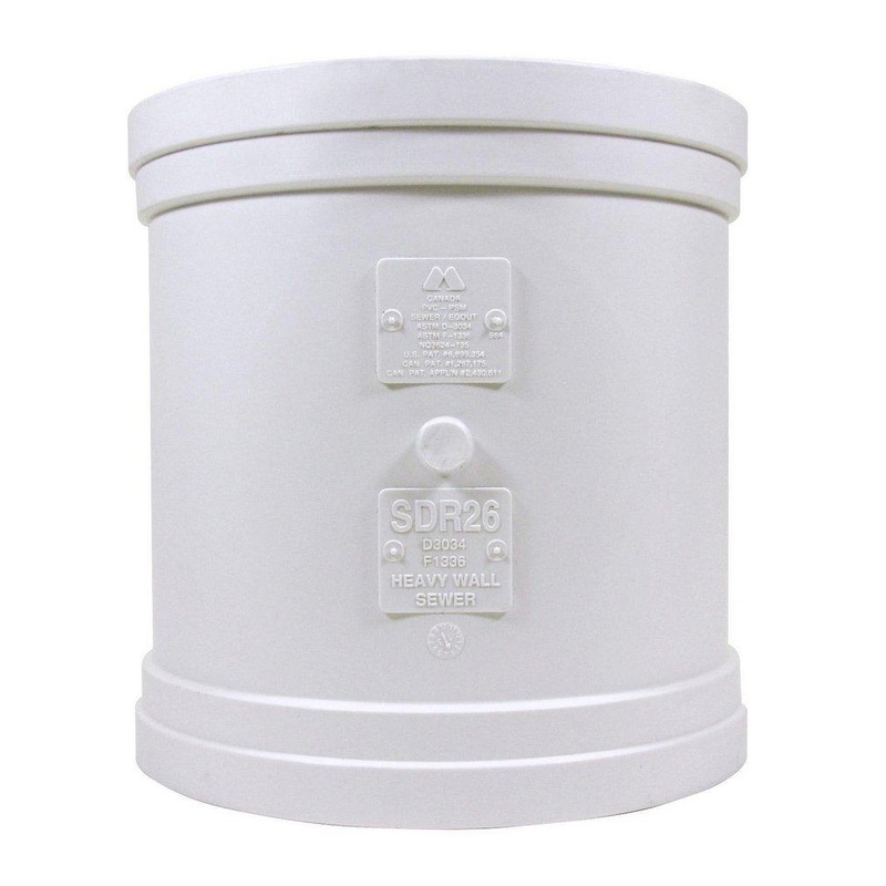 TRENCH TOUGH PLUS 8 in. Gasket Fabricated SDR 26 PVC Heavy Wall Sewer Repair Coupling | Ferguson