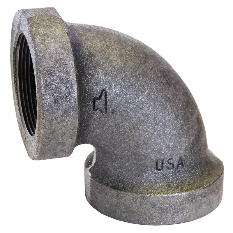 1-1/2 in. NPS x Threaded 125# Black Cast Iron 90 Degree Elbow | Ferguson