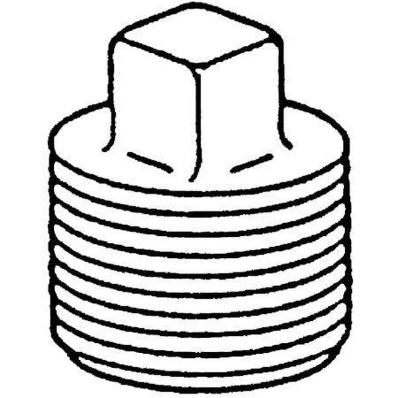 2-1/2 in. Threaded 150# 316 Stainless Steel Square Head Plug | Ferguson