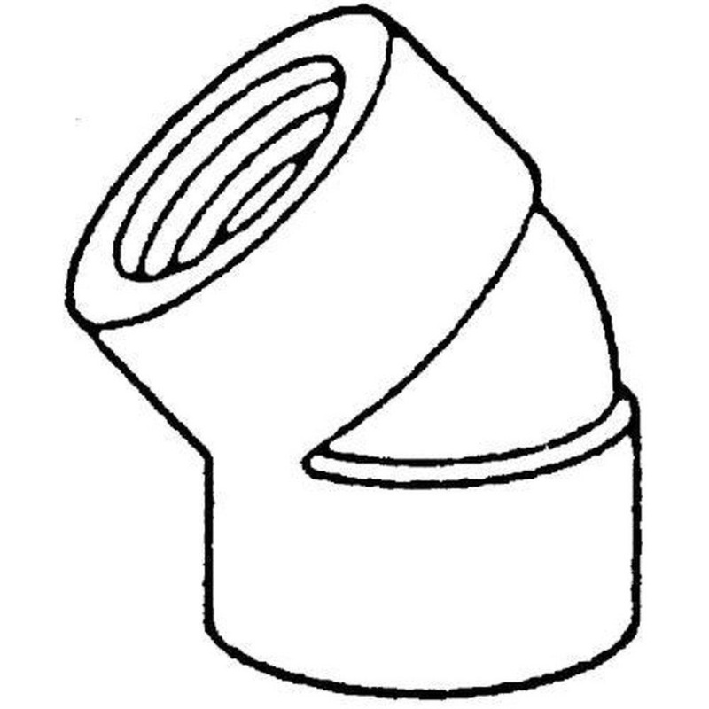 3/8 in. 150# SS 316 Threaded 45 Elbow Stainless Steel | Ferguson