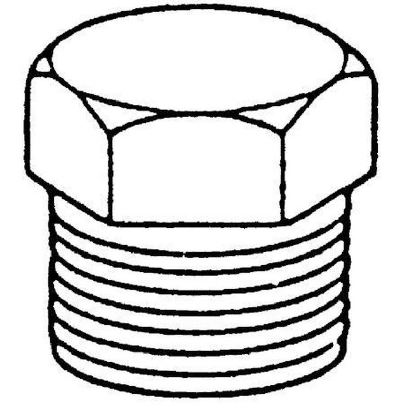 3/8 in. Threaded 3000# 304 Stainless Steel Hex Plug | Ferguson