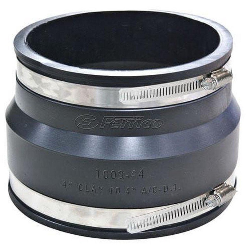 Fernco 1003 Series 4 in. Clay x Asbestos Cement Fiber and Ductile Iron Flexible Coupling | Ferguson