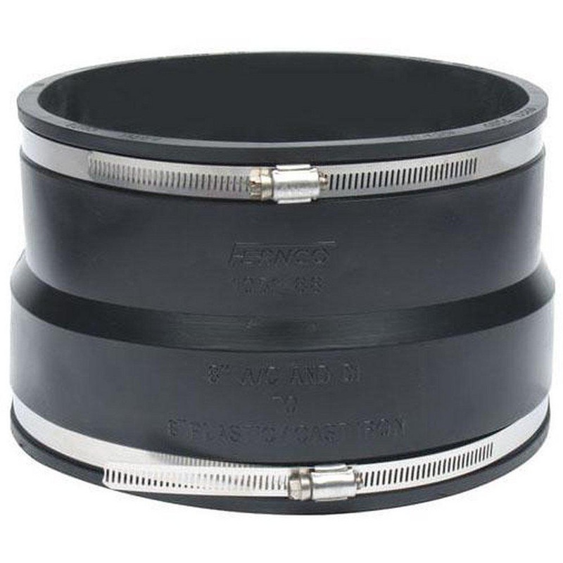 Fernco 1051 Series 8 x 6 in. Asbestos Cement Fiber and Ductile Iron x Cast Iron and PVC Flexible Coupling | Ferguson