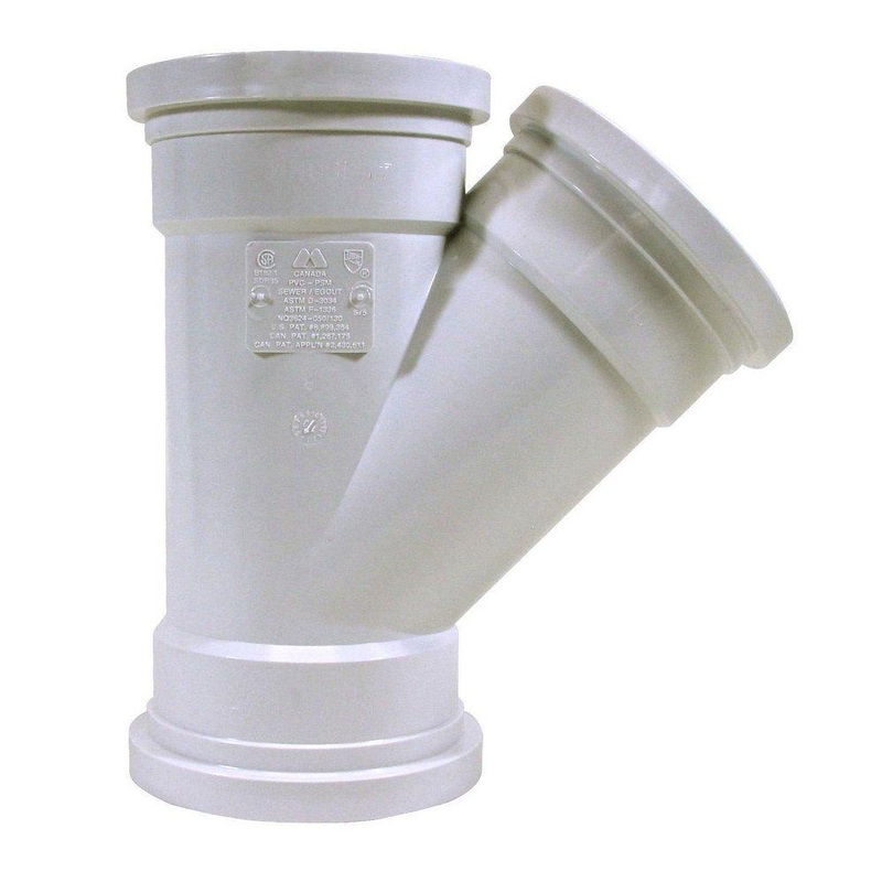 Multi-Fittings Corporation Trench Tough Plus 4 in. Gasket PVC Double Sewer Wye | Ferguson