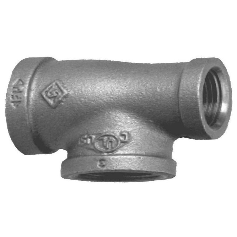 1-1/2 x 1-1/2 x 2 in. Threaded 150# Black Malleable Iron Reducing Tee | Ferguson