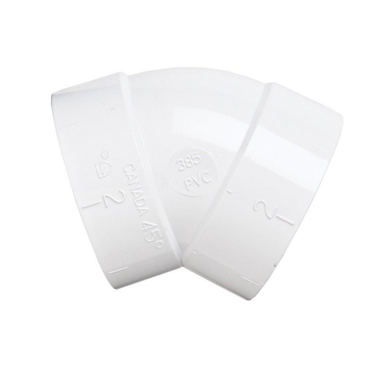 Broan-NuTone Central Vacuum 45 Degree Elbow in White | Ferguson