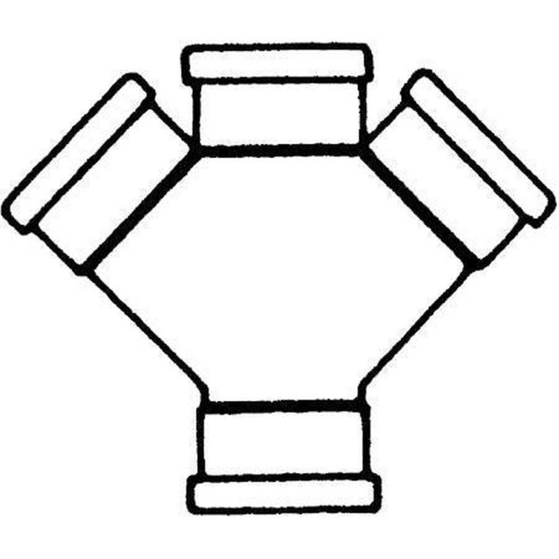 TRENCH TOUGH PLUS 4 in. Gasket PVC Sewer SDR 35 Double Wye | Ferguson