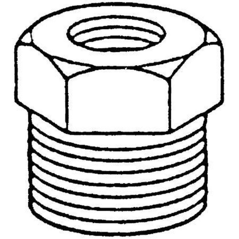 1/2 x 3/8 in. Threaded 3000# Domestic Stainless Steel Reducing Bushing | Ferguson