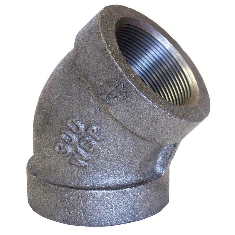 1/4 in. Threaded 300# Black Malleable Iron 45 Degree Elbow | Ferguson