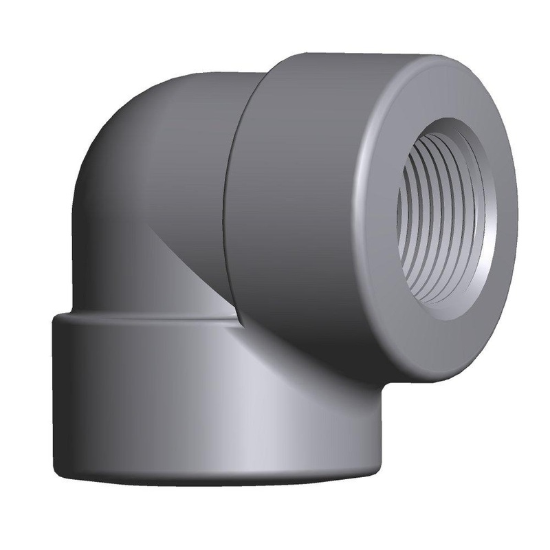 3/4 in. x 1/2 in. 3000# Threaded Reducing 90 Elbow Forged Steel A105 | Ferguson