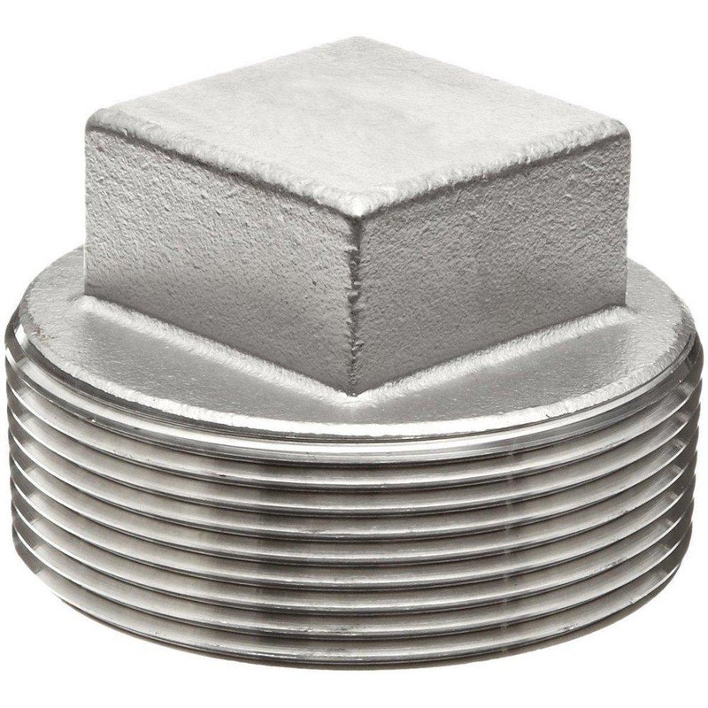 4 in. Threaded 150# 316 Stainless Steel Square Head Plug | Ferguson