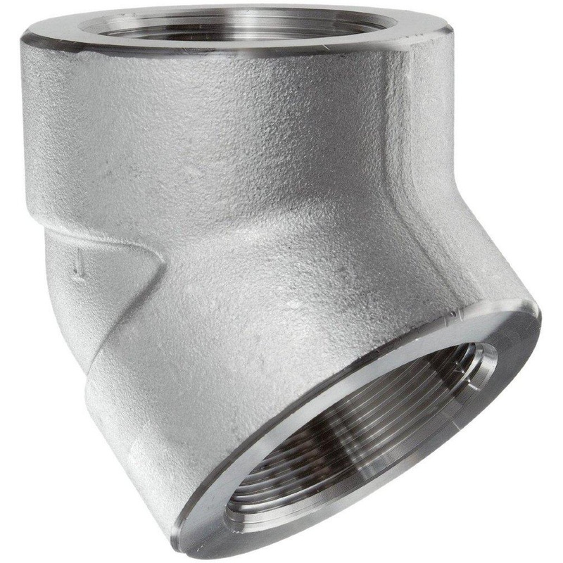 1/2 in. 3000# SS 316L Threaded 45 Elbow Stainless Steel | Ferguson