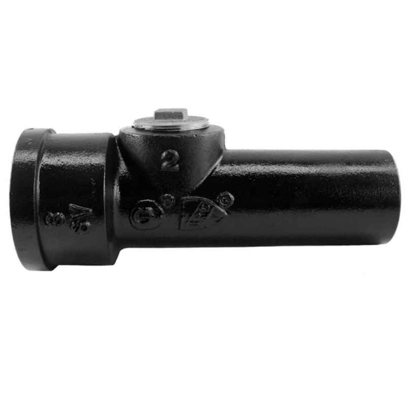 4 in. Spigot x Hub x FNPT Service Cast Iron Cleanout Tee with SC Plug | Ferguson