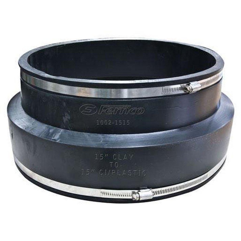 Fernco 1002 Series 15 in. Clamp Plastic Coupling with Stainless Steel Band | Ferguson