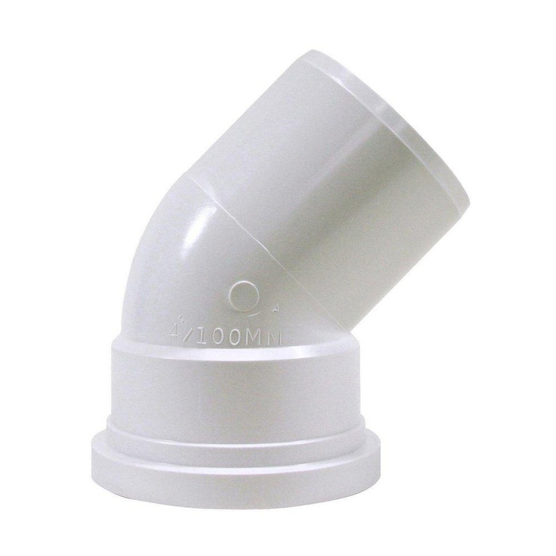 TRENCH TOUGH PLUS 4 in. Spigot x Gasket 45 Degree SDR 26 Plastic Sewer Elbow | Ferguson