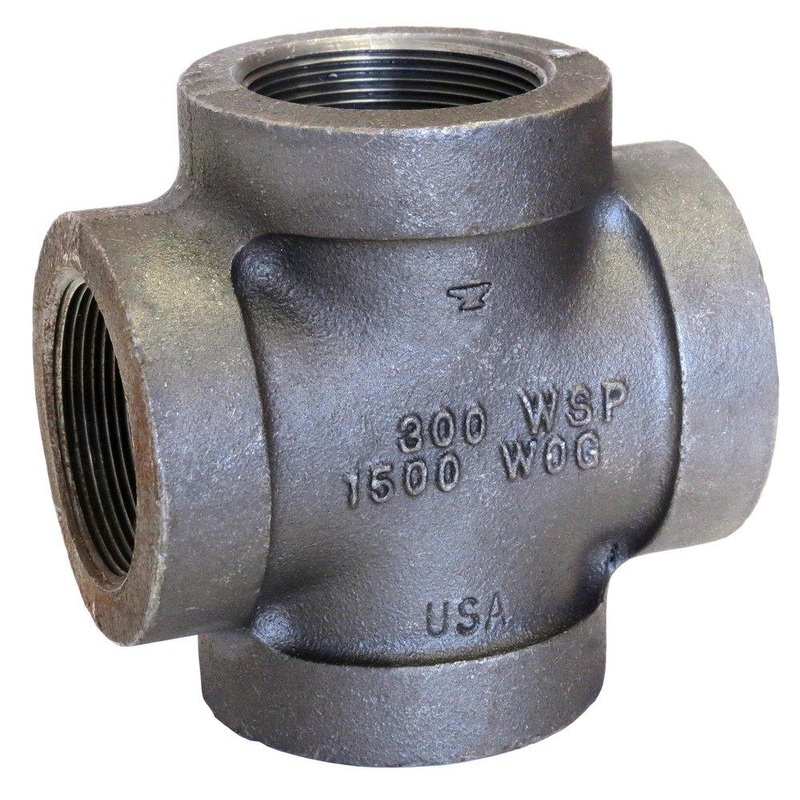 1-1/4 in. 300# Black Malleable Iron Cross | Ferguson