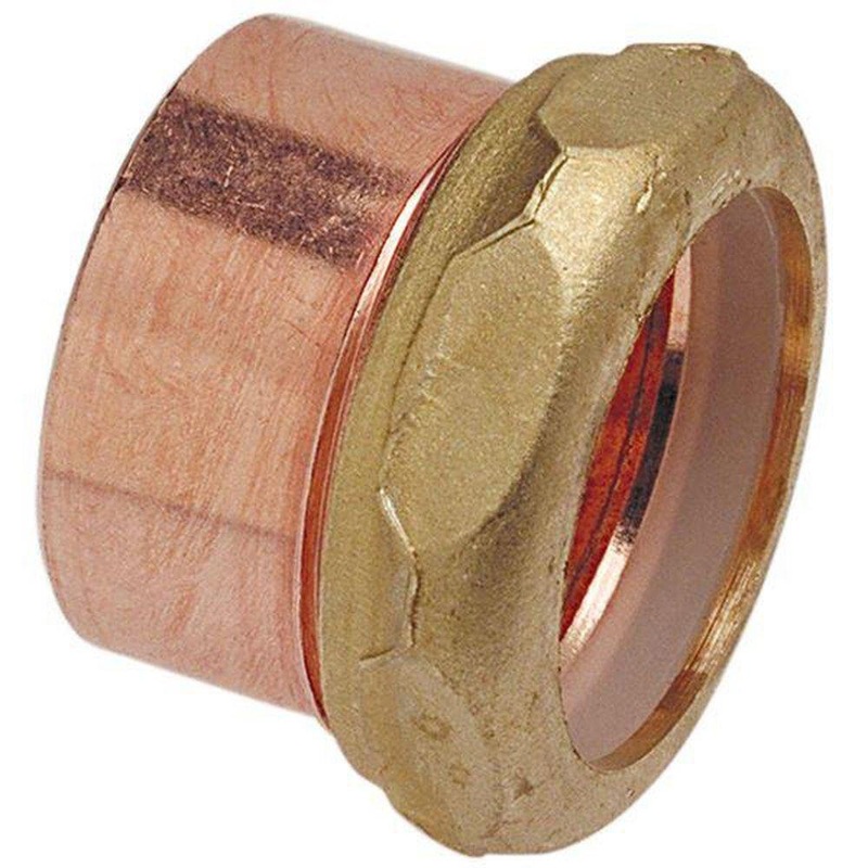 1-1/4 in. Copper DWV Trap Adapter w/ Brass Nut | Ferguson