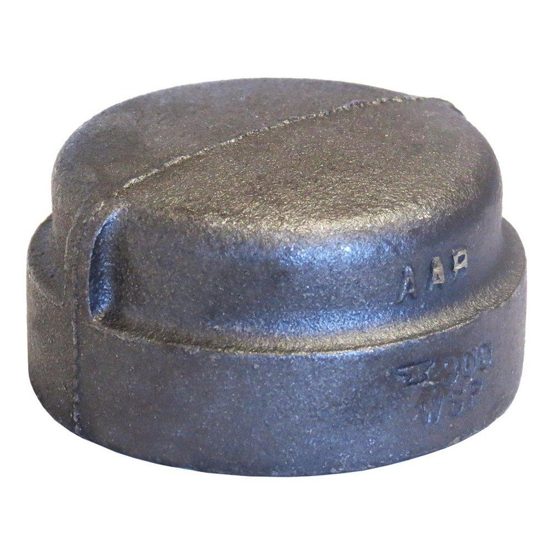 2-1/2 in. FPT 300# Domestic Black Malleable Iron Cap | Ferguson
