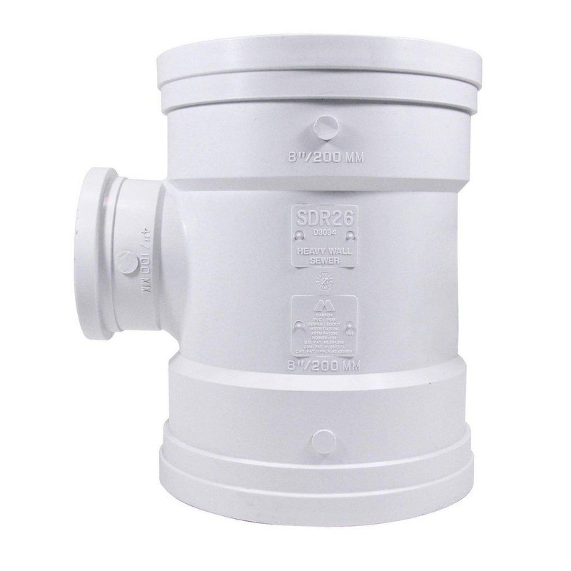 TRENCH TOUGH PLUS 8 x 8 x 4 in. Gasket PVC Sch. 40 Sewer Wye | Ferguson