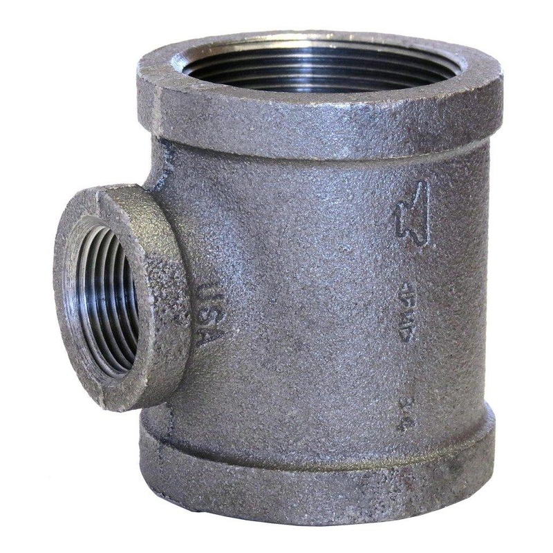 1 x 3/4 x 3/4 in. Threaded 150# Black Malleable Iron Reducing Tee | Ferguson