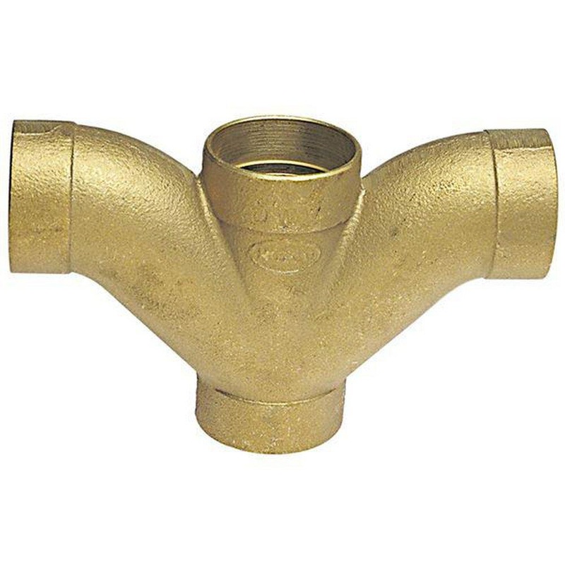 2 in. Sweat Bronze DWV Long Turn Wye | Ferguson