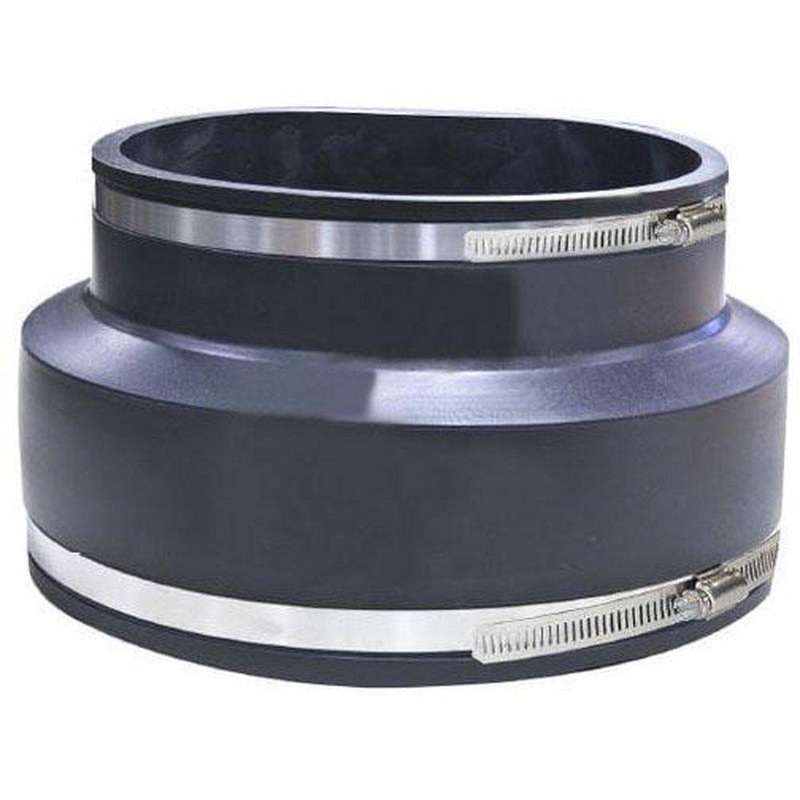 Fernco 1056 Series 10 x 8 in. Clamp Reducing Plastic Coupling with Stainless Steel Band | Ferguson