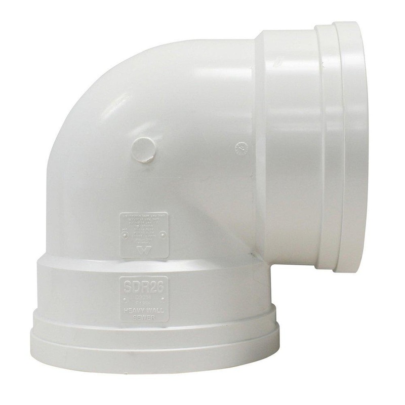 TRENCH TOUGH PLUS 8 in. Gasket 90 Degree SDR 26 Plastic Sewer Elbow | Ferguson