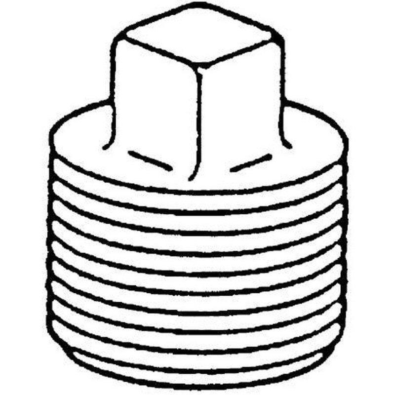 1/2 in. Threaded 150# 304 Stainless Steel Square Plug | Ferguson