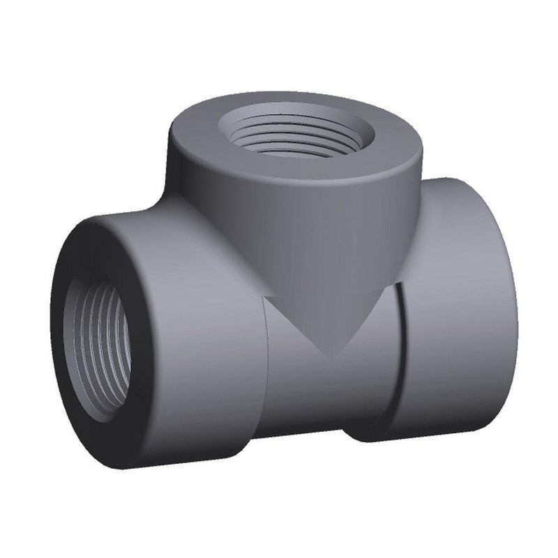 2 in. 6000# Threaded Tee Forged Steel A105 | Ferguson