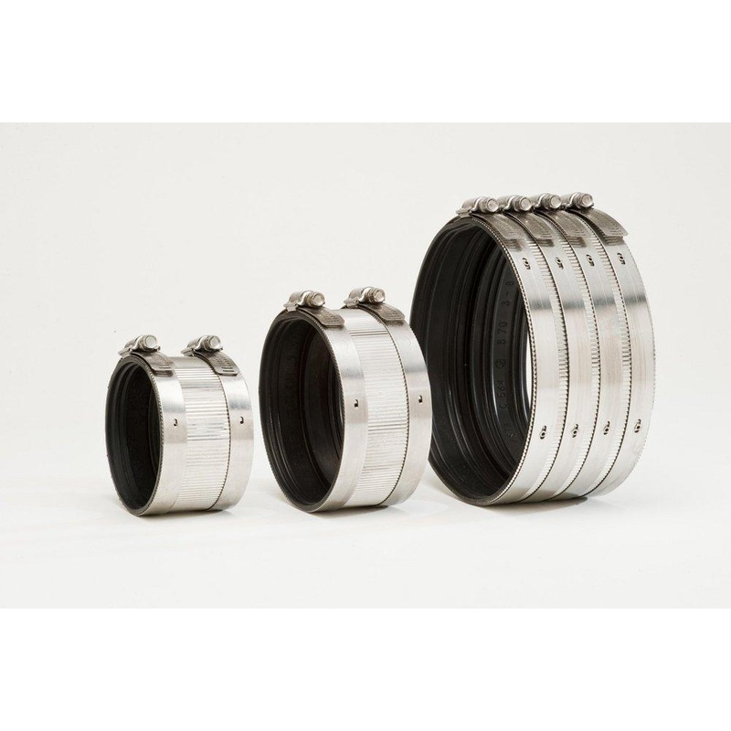 5 in. No Hub Domestic 301 Stainless Steel Coupling with Neoprene Gasket | Ferguson