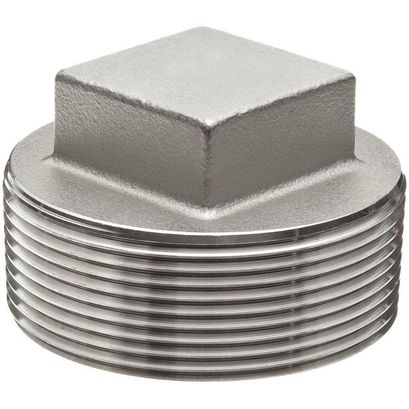 1-1/2 in. Threaded 150# 304L Stainless Steel Square Plug | Ferguson