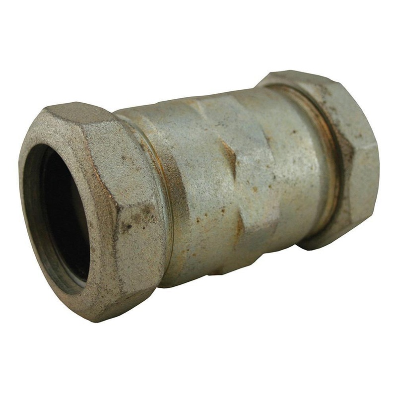 Jones Stephens 1-1/4 in. IPS Schedule 40 Malleable Iron Long Compression Coupling with EPDM Gasket | Ferguson