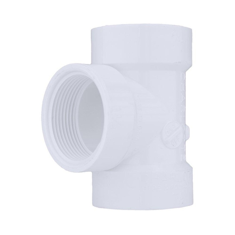 1-1/2 in. PVC DWV Cleanout Tee (Without Plug) | Ferguson